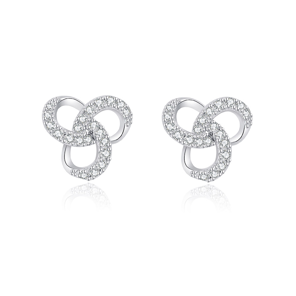 Small Twisted Love Knot Stud Earrings